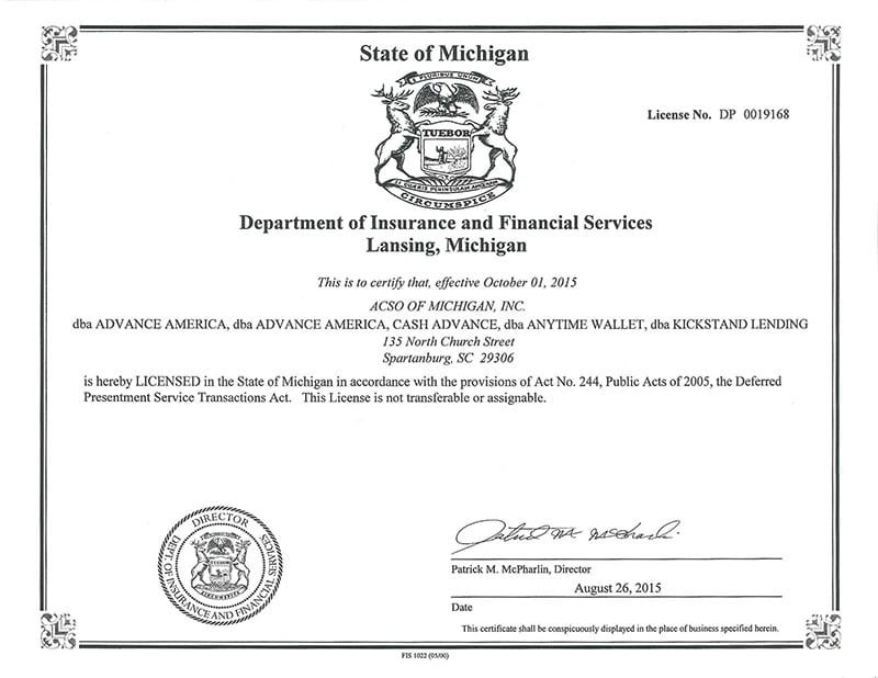 Michigan License
