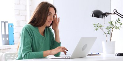 Woman trying to fix financial problem