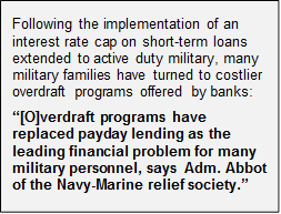 Military overdraft fee issue quote